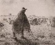 Jean Francois Millet Shepherden in the field oil painting on canvas